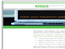 Tablet Screenshot of esaanalytics.com